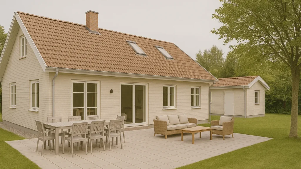 En villa som hyrs ut som möblerat företagsboende